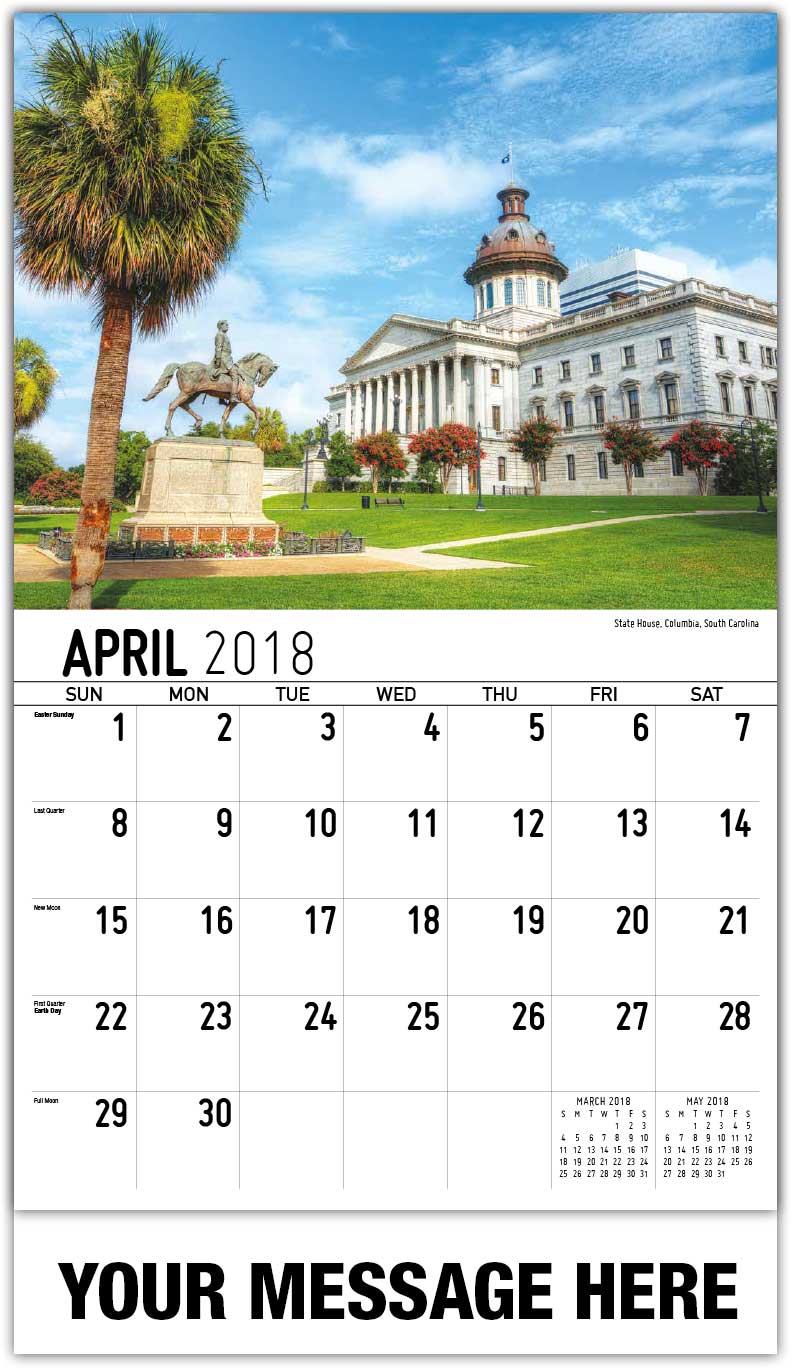 Southeast United States Scenic Calendar 65¢ Business Promotional